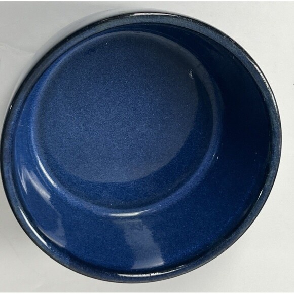 Pet Bowl Food Water Dish Cat Dog Blue Glazed Ceramic Pottery Stoneware Crock 5x2 - Picture 4 of 5